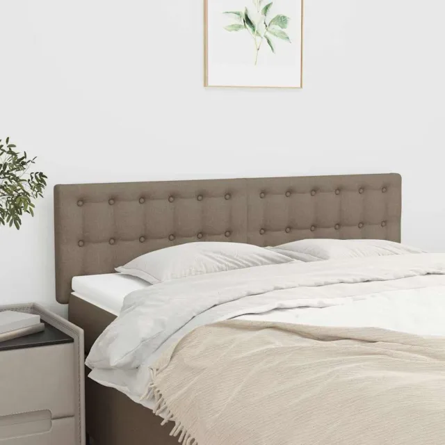 vidaXL Hoofdborden 144x5x78/88 cm stof taupe