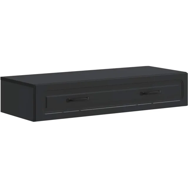vidaXL Wandgemonteerde - Zijtafel - Zwart - 87,5 - x - 34,5 - x - 17 - cm - Bewerkt - hout