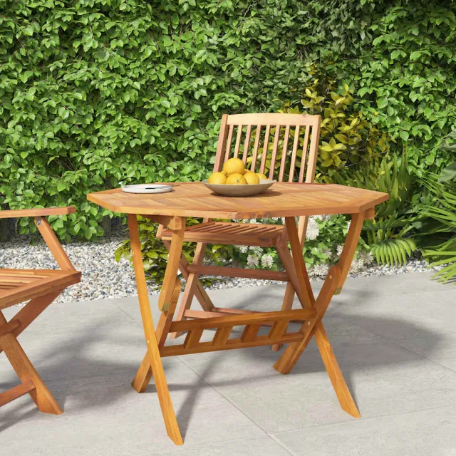 vidaXL Tuintafel inklapbaar 90x75 cm massief acaciahout bruin, foto 2