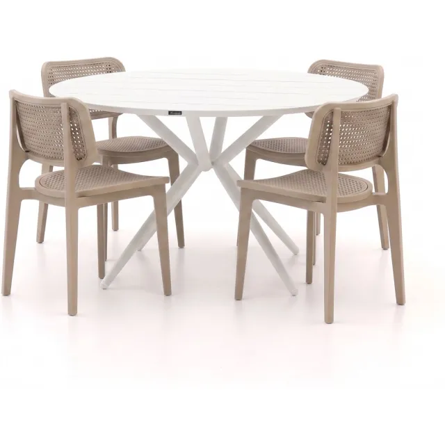 Forza Furniture Forza Xitta/Sora ø127cm dining tuinset 5-delig, foto 2