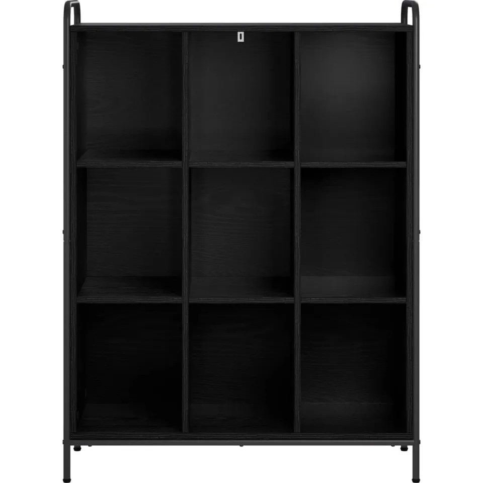 vidaXL Boekenkast 57 x 33 x 111 cm Bewerkt hout Zwart eiken