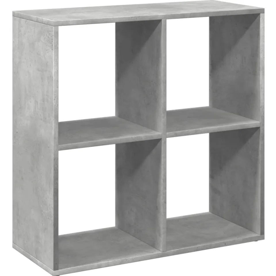 vidaXL Kamerscherm / boekenkast 69,5x29x69,5 cm hout betongrijs grijs, foto 3