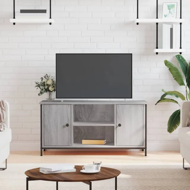 vidaXL Tv-meubel 100x40x50 cm bewerkt hout grijs sonoma eikenkleurig, foto 2