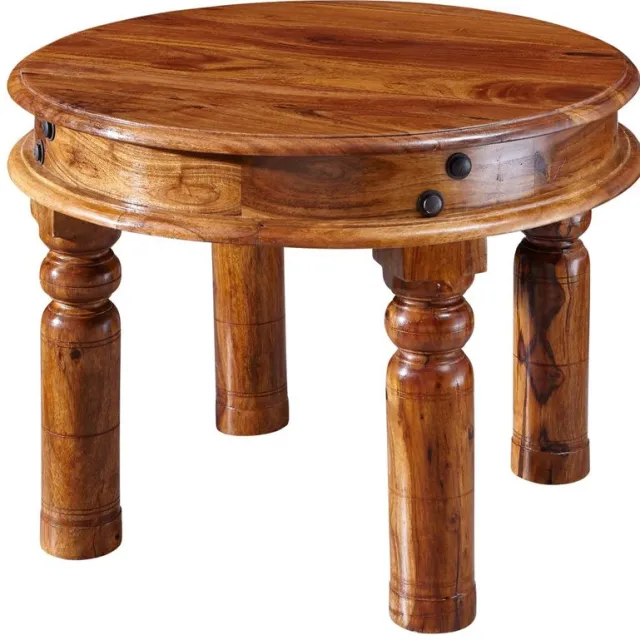 MASSIVMOEBEL24 .DE OXFORD #0329 salontafel lichtbruin gelakt acacia 60x60x45 cm (BxTxH)