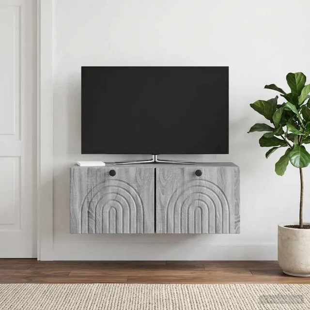 vidaXL Wandbeugel TV-kast Grijs sonoma 78,5 x 31 x 30 cm Bewerkt hout