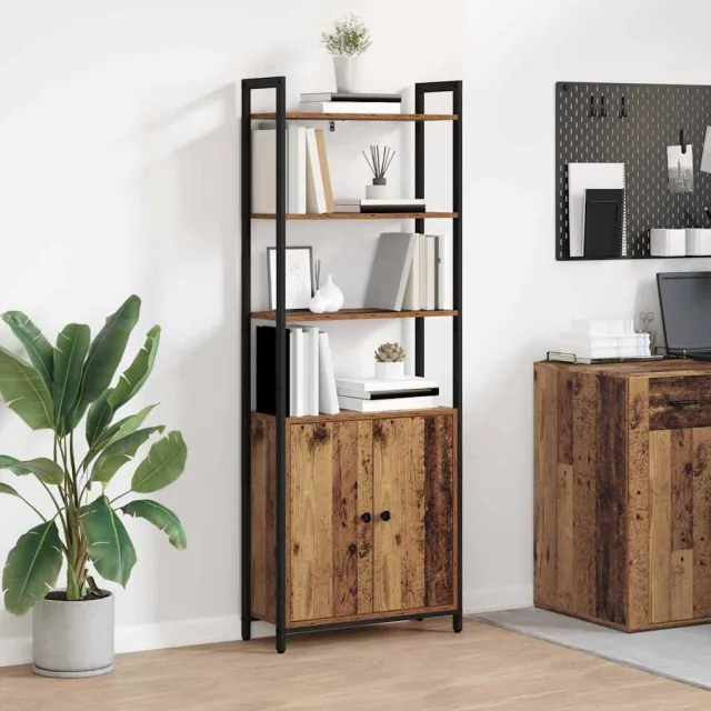 vidaXL Boekenkast 6-laags 60 x 24 x 161 cm Bewerkt hout Oud Hout Bruin