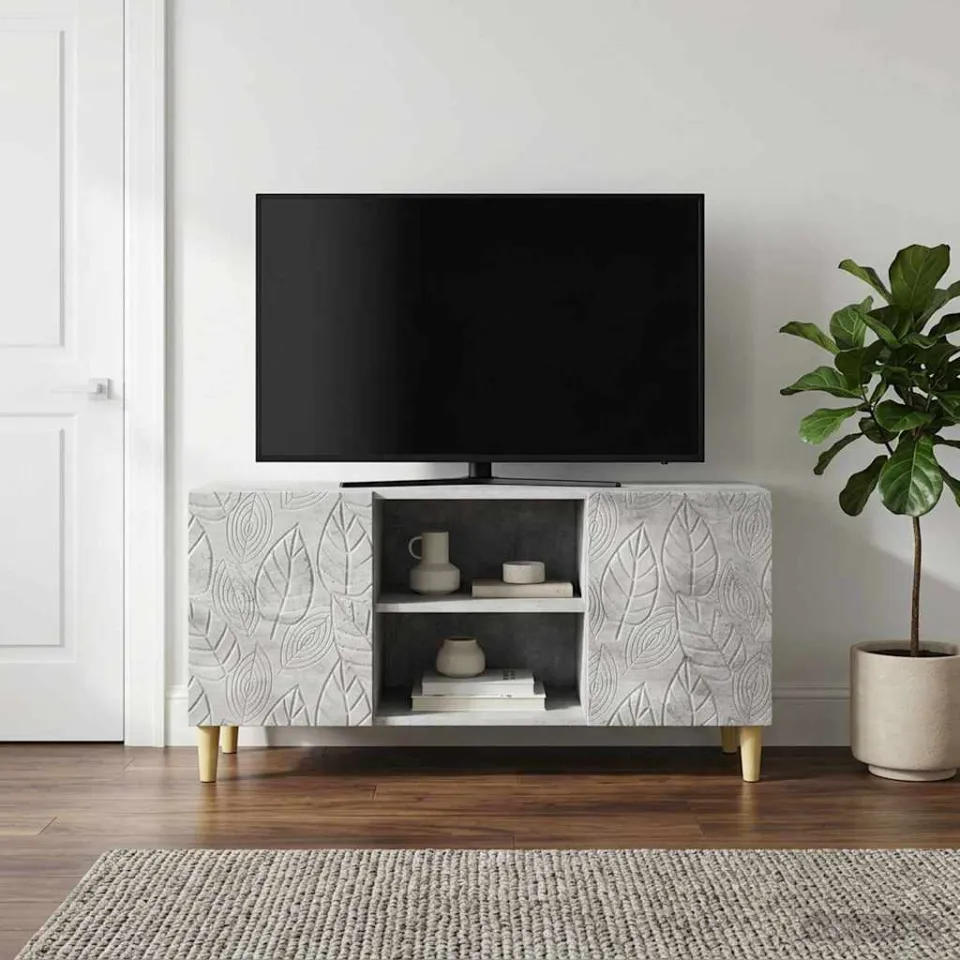 vidaXL TV-kast 102 x 34,5 x 50 cm Betongrijs Bewerkt hout grijs, foto 3