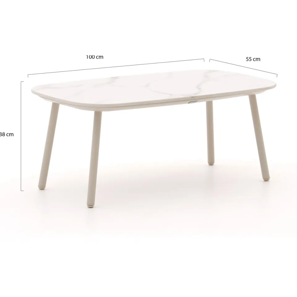 Bellagio tuinmeubelen Bellagio Caronia lounge tuintafel 100x55x38cm taupe, foto 2