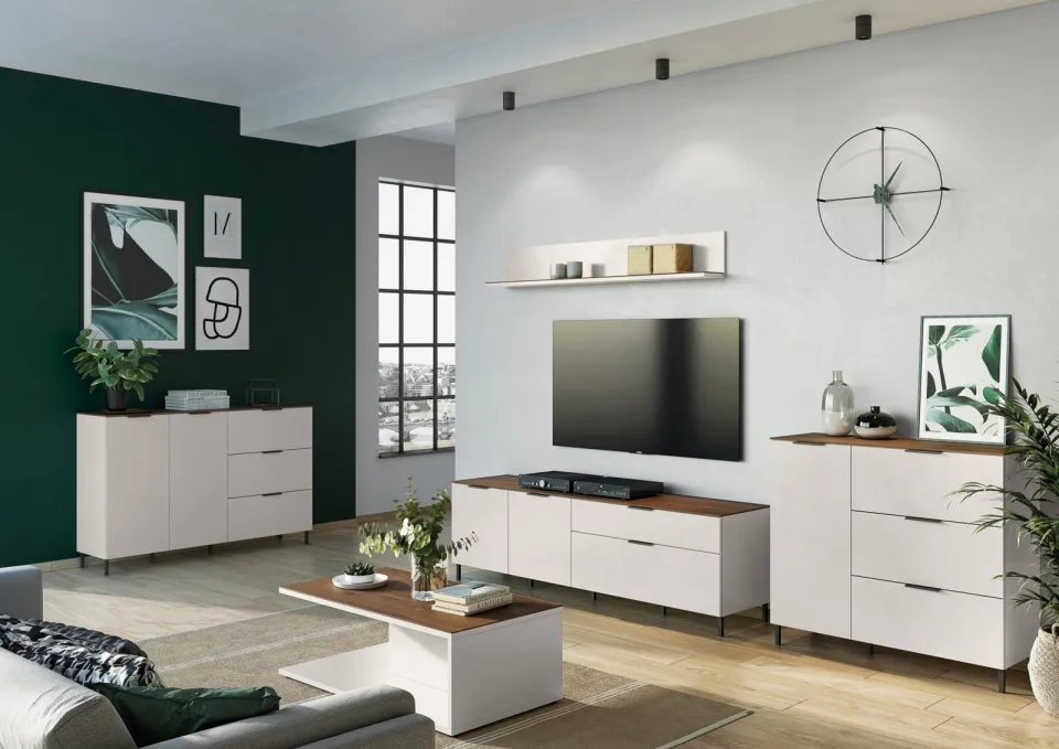 tv-meubel Amalfi zand-walnoot, foto 3