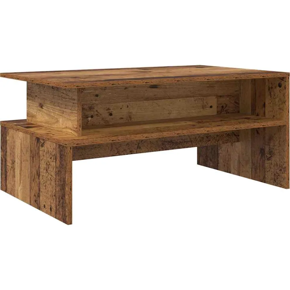 vidaXL Salontafel Oudhout 90 x 55 x 42,5 cm Bewerkt hout bruin, foto 3