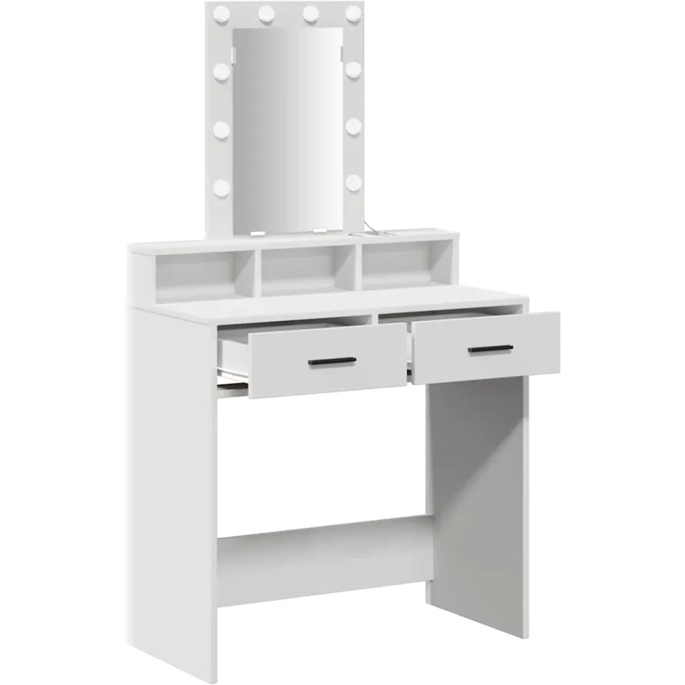 vidaXL Plafondtafel Wit 79 x 41 x 140 cm Bewerkt hout, foto 3