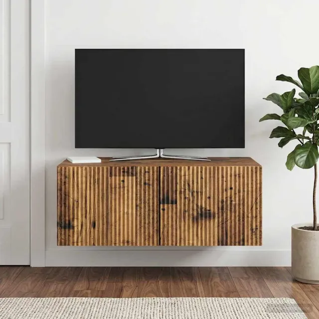 vidaXL Wandbeugel TV-kast 78,5 x 41 x 30 cm Oud hout Bewerkt hout bruin, foto 2