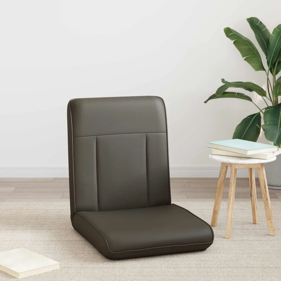 vidaXL Verstelbare vlo stoelen Grijs Kunstleer, foto 3