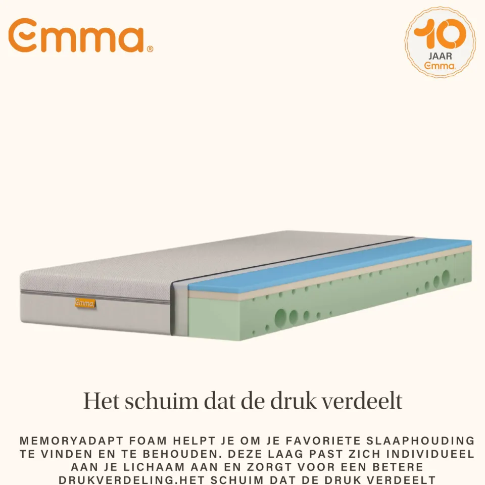 Emma One matras met Diamond topper wit, foto 3