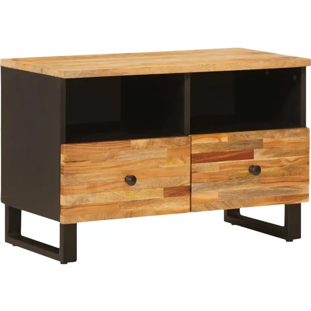 vidaXL TV-kast met opslag Bruin 70 x 33 x 46 cm Massief Mango Hout