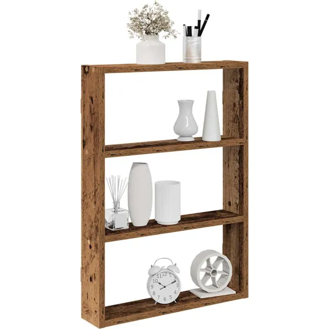 vidaXL Wandschap 43x9x60 cm bewerkt hout oud houtkleurig Bruin