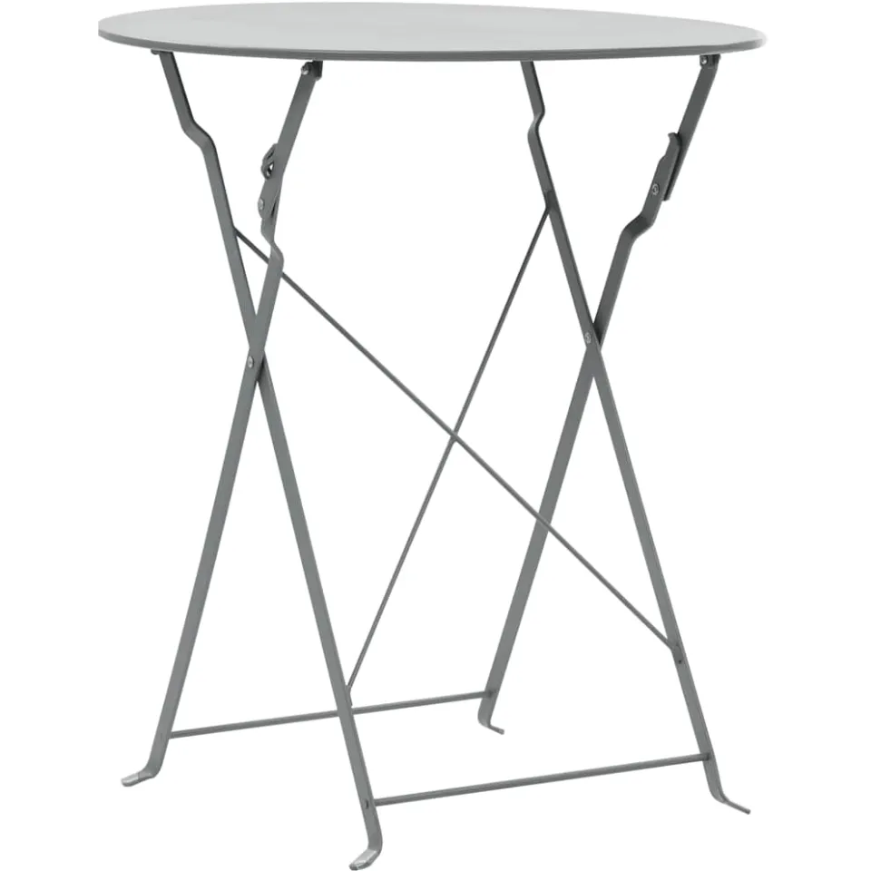 vidaXL 3-delige Bistroset staal grijs, foto 3
