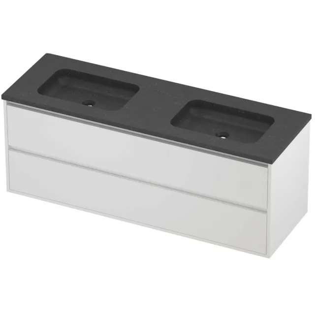 Proline Rollo Badmeubelset Hardsteen Elegant 140x46x54 cm Blue Stone Mat White Mat Wit