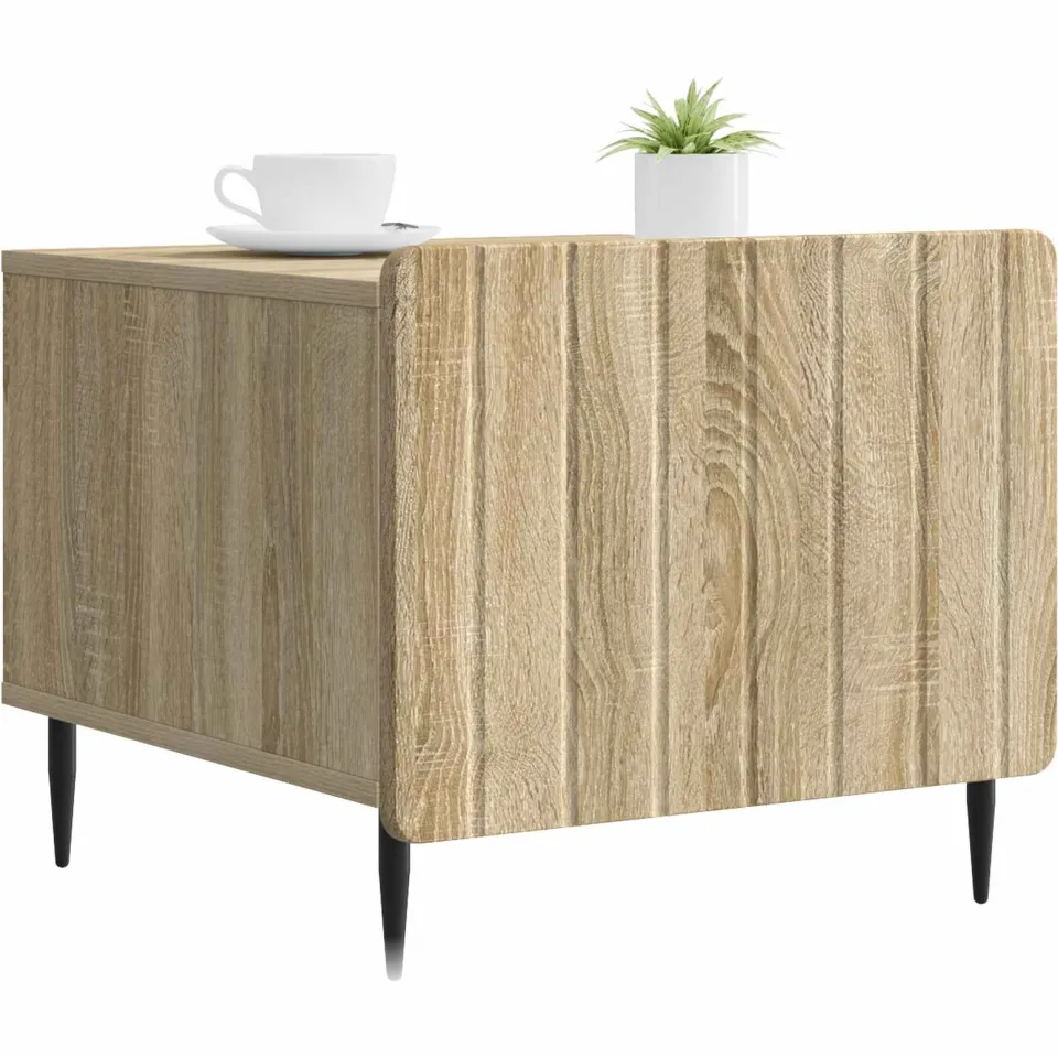 vidaXL Salontafel met lade Sonoma Eiken 49 x 50 x 42 cm Bewerkt hout Bruin