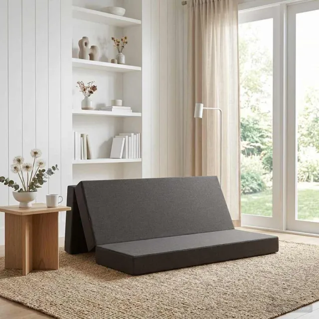 vidaXL Vouwbare Bankbed 180 x 67 x 45 cm Donkergrijs