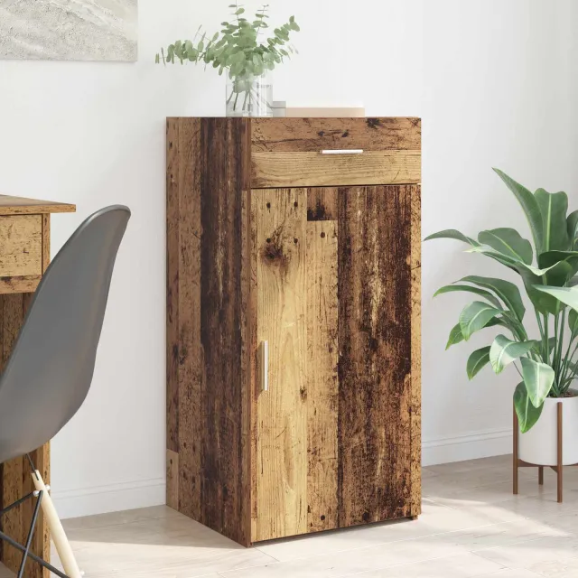 vidaXL Dressoir Oud hout 45 x 42,5 x 93 cm Bewerkt hout Bruin