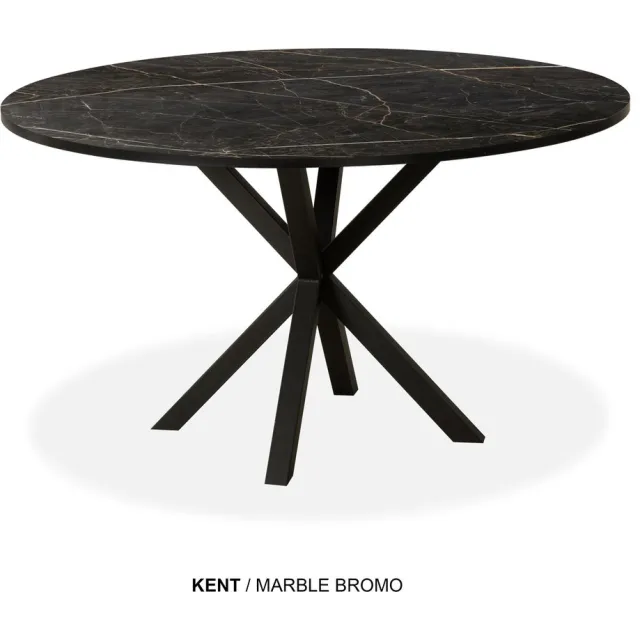 Maxfurn Eettafel rond | Zeer krasvast | Kleur: Marble bromo | diameter 120cm Marbel bromo