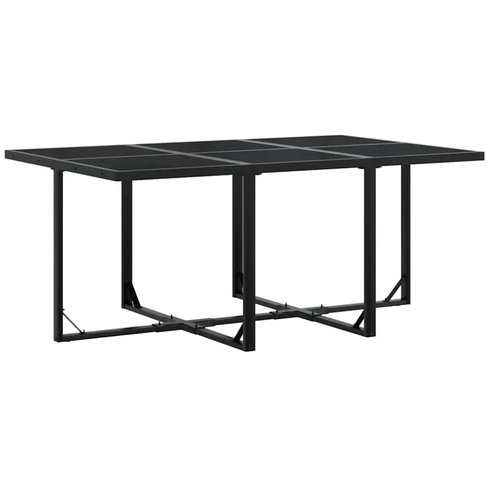 vidaXL 7-delige Tuinset met kussens poly rattan zwart, foto 3