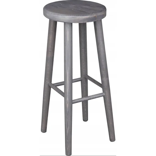 Metdrew Houten Bar Kruk 70cm Grijs - Massief Beukenhout