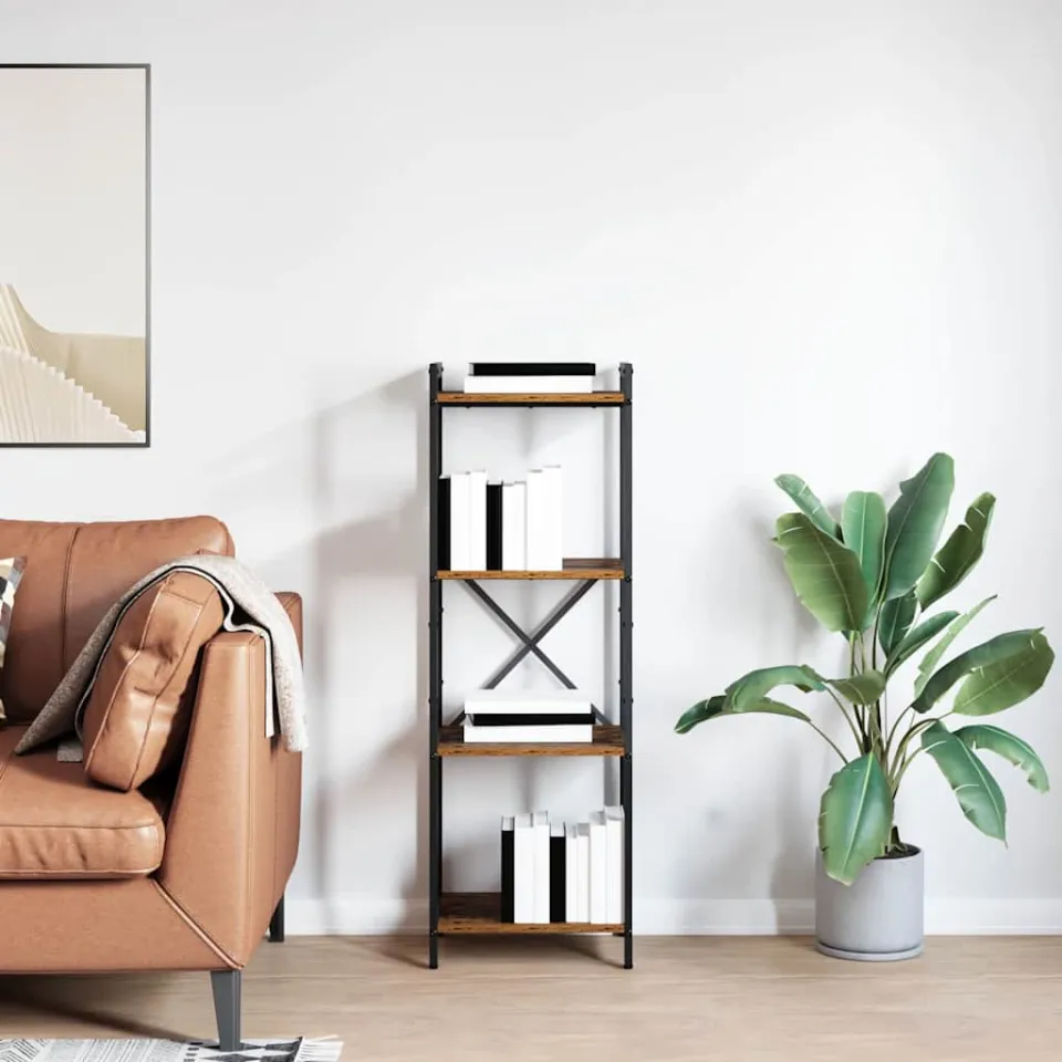 vidaXL Boekenkast 40 x 30 x 119 cm Bewerkt hout Oud hout bruin, foto 4