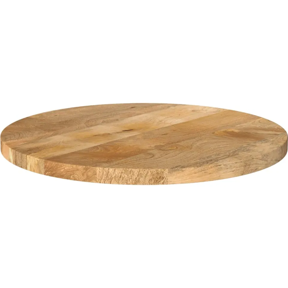 vidaXL Tafelblad rond Ø 50x3,8 cm massief ruw mangohout Bruin