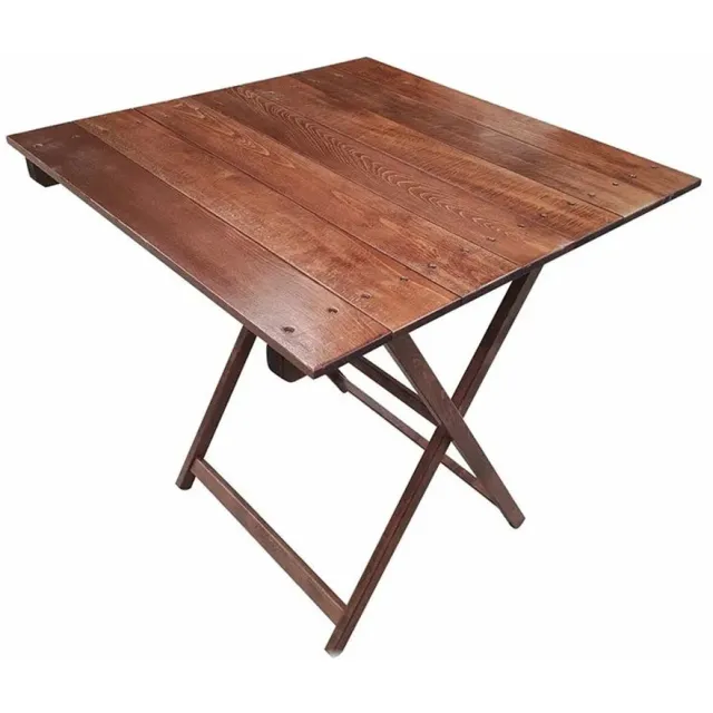 WELLHOME Opvouwbaar Nachtkastje Van Beukenhout Met Walnootkleurige Afwerking 70x50x76 Cm Bruin Natural