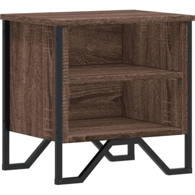 vida xl Nachtkastje 40x30x40 cm bewerkt hout bruin eikenkleur bruineiken