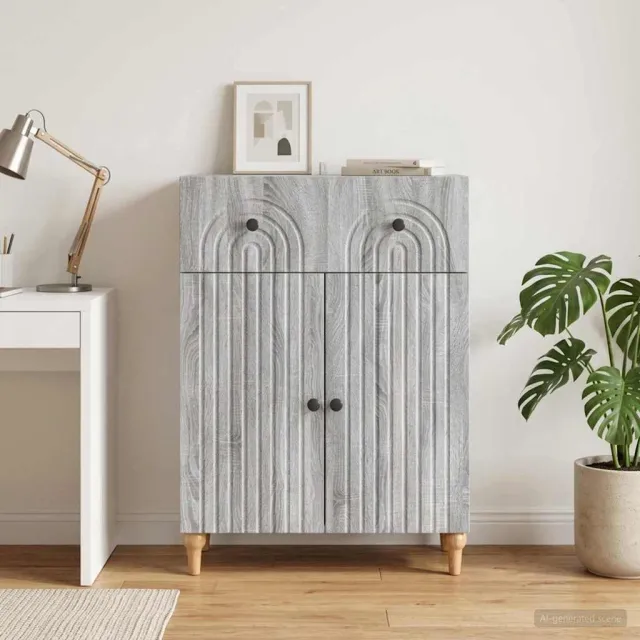 vidaXL Dressoir Grijs sonoma 66 x 34,5 x 90 cm Bewerkt hout