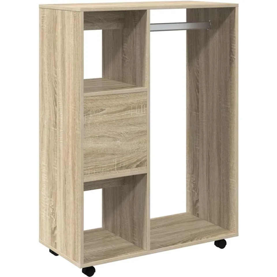 vidaXL Kledingkast 80x40x110 cm bewerkt hout sonoma eikenkleurig, foto 4
