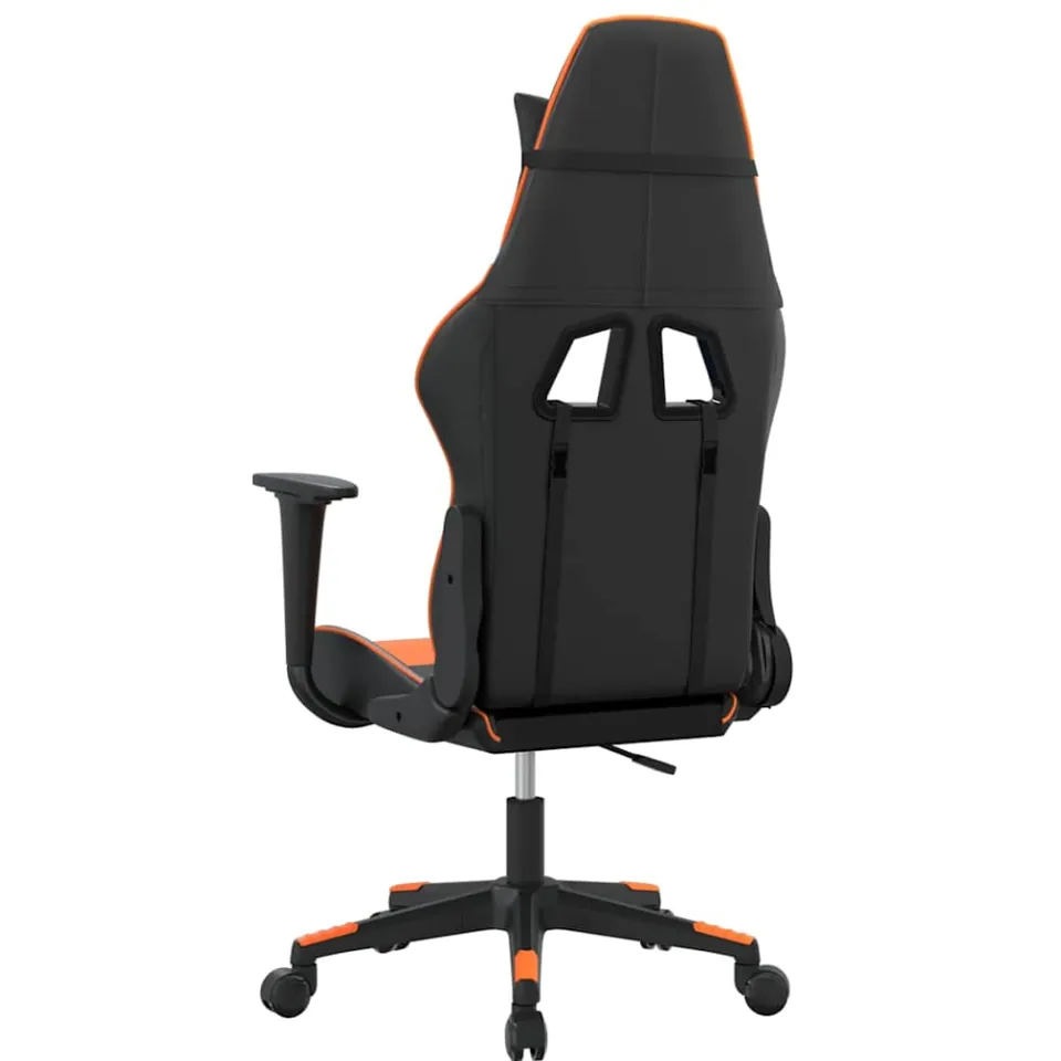 vidaXL Gamestoel kunstleer zwart en oranje, foto 4