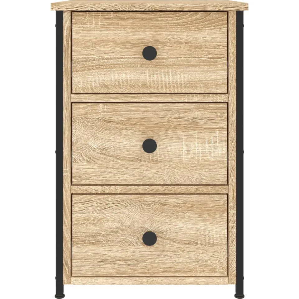 vidaXL Nachtkastje 40x36x60 cm bewerkt hout sonoma eikenkleurig Bruin