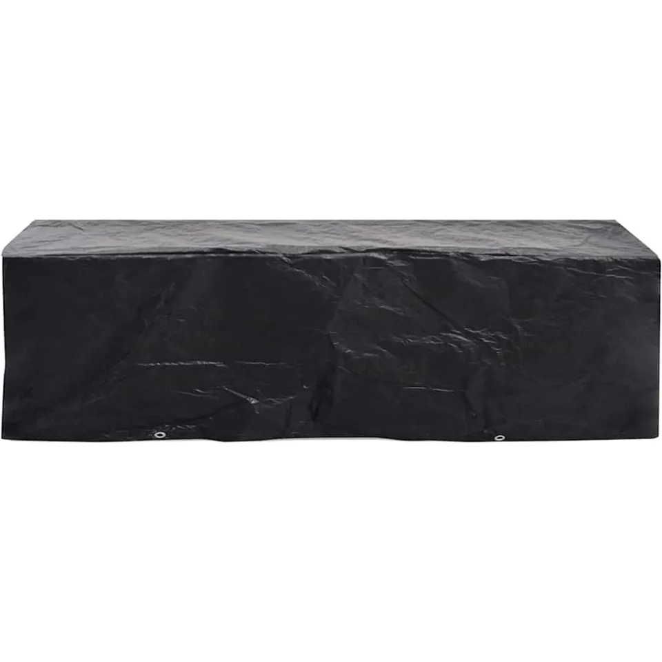 vidaXL Ligbeddenhoes met 8 oogjes 218x77x55 cm zwart