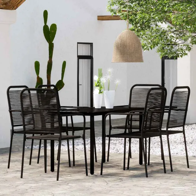 vidaXL 7-delige Tuinset zwart, foto 2