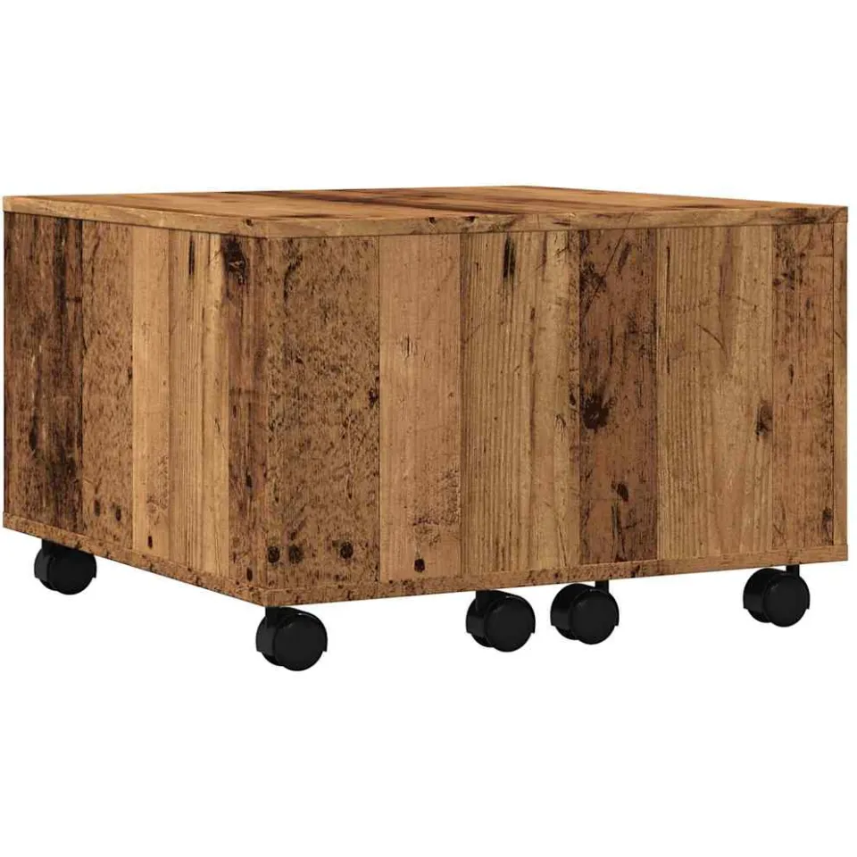 vidaXL Salontafel 60x60x38 cm bewerkt hout oud houtkleurig bruin, foto 3