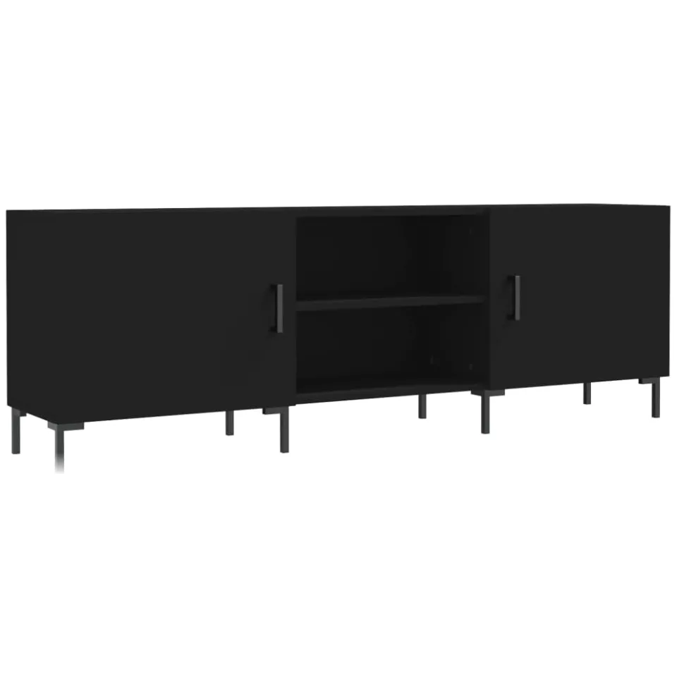 vidaXL Tv-meubel 150x30x50 cm bewerkt hout zwart, foto 3