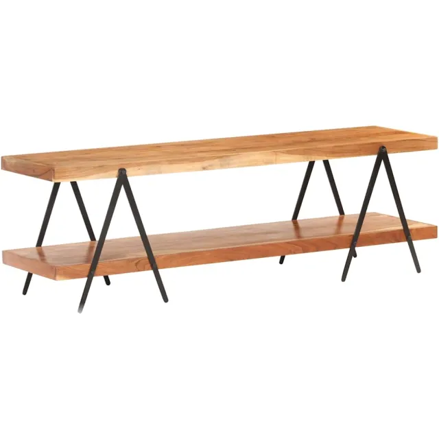 vidaXL Tv-meubel 160x40x50 cm massief acaciahout Bruin