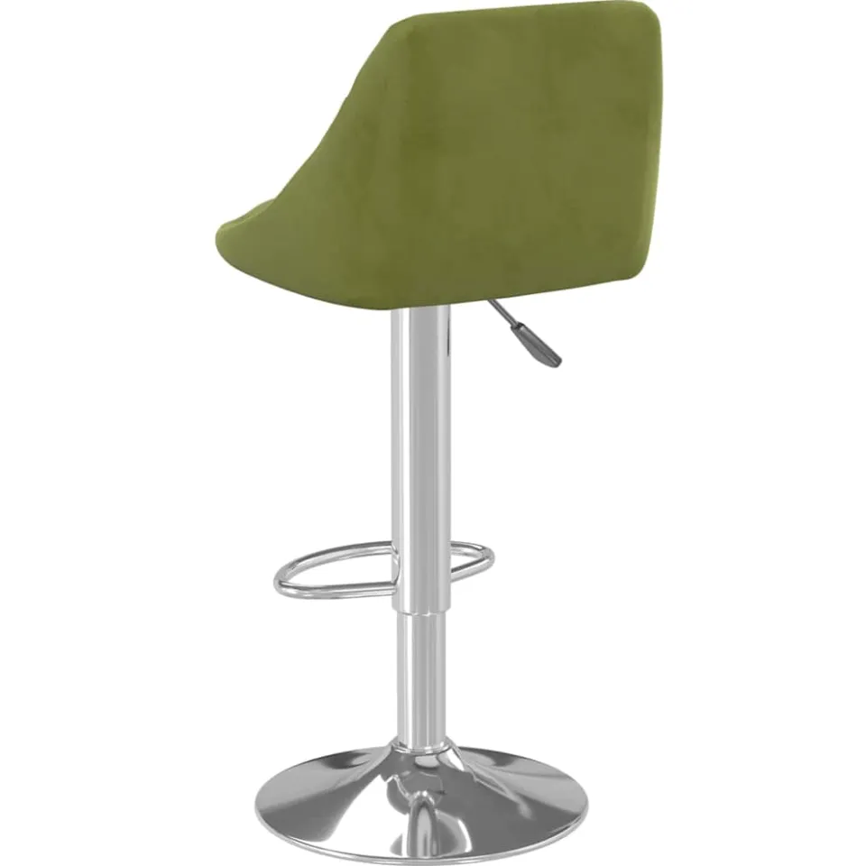 vidaXL Barkruk fluweel lichtgroen groen, foto 3