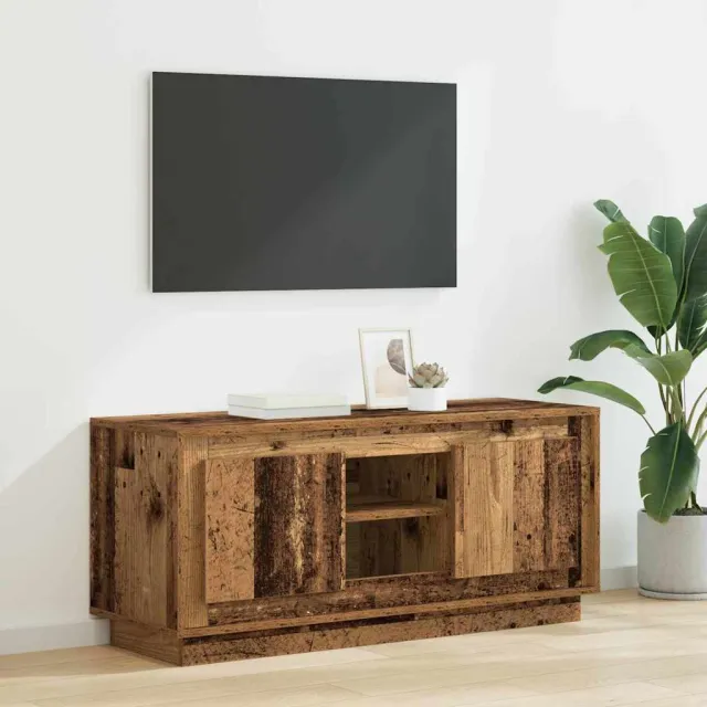 vidaXL TV-kast 102 x 35 x 45 cm Oud Hout Bewerkt hout bruin, foto 2