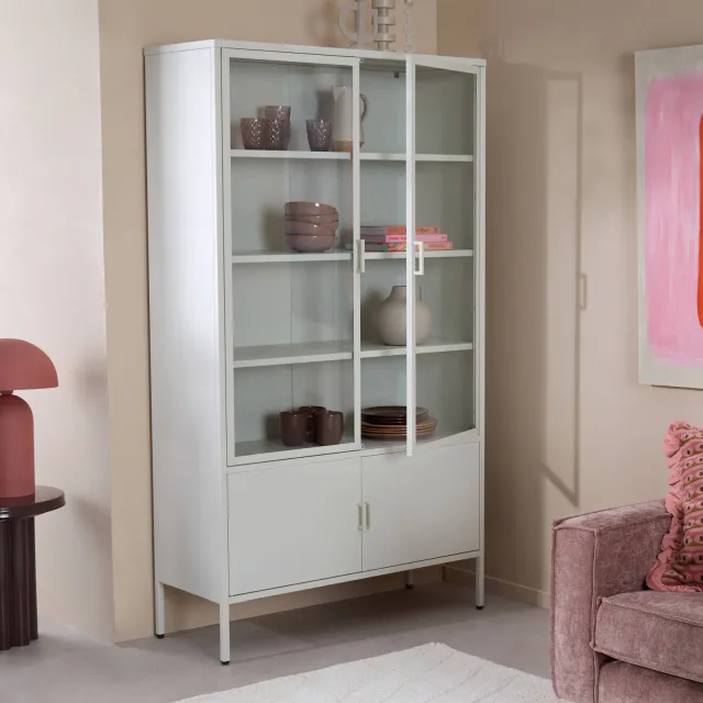 NOUS Living New York vitrinekast beige, foto 2