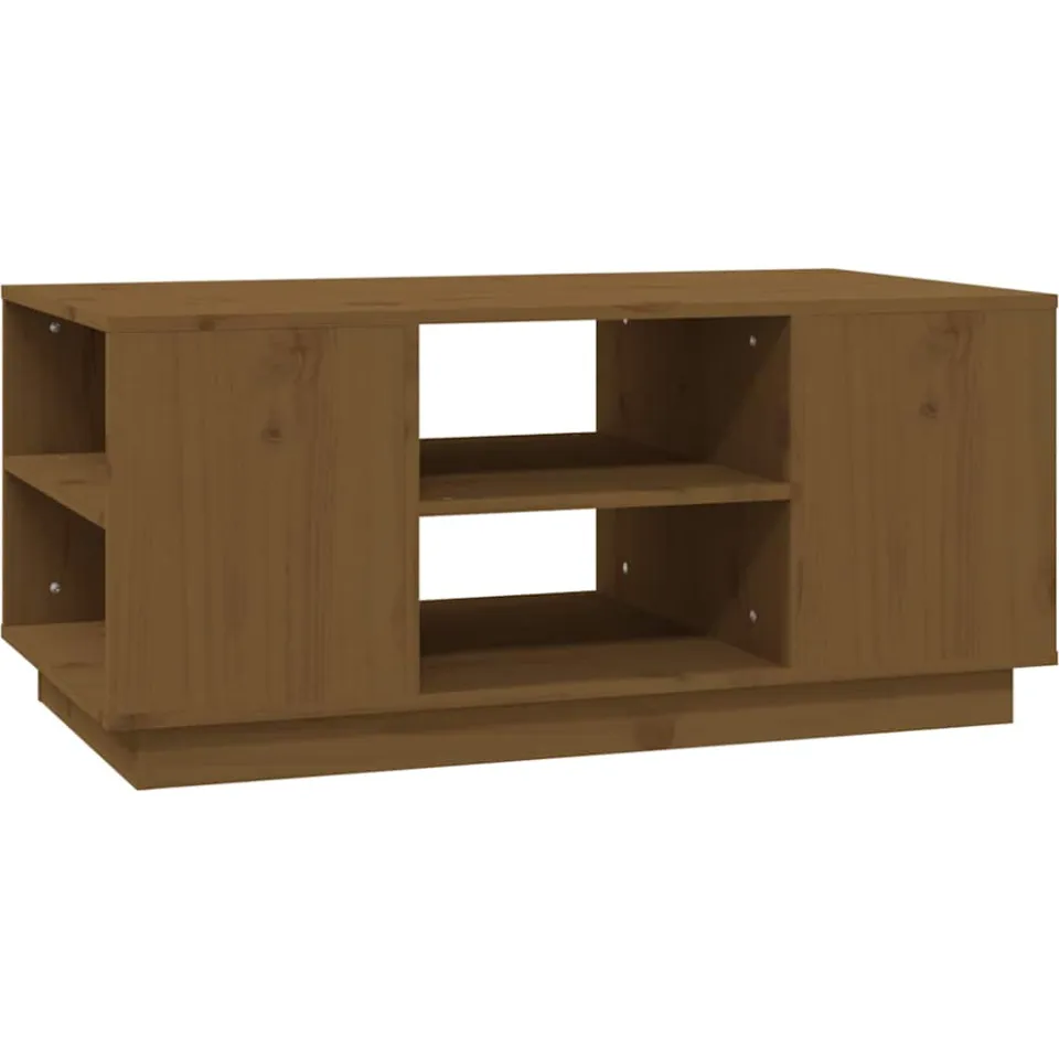 vidaXL Salontafel 90x49x40,5 cm massief grenenhout honingbruin bruin, foto 4