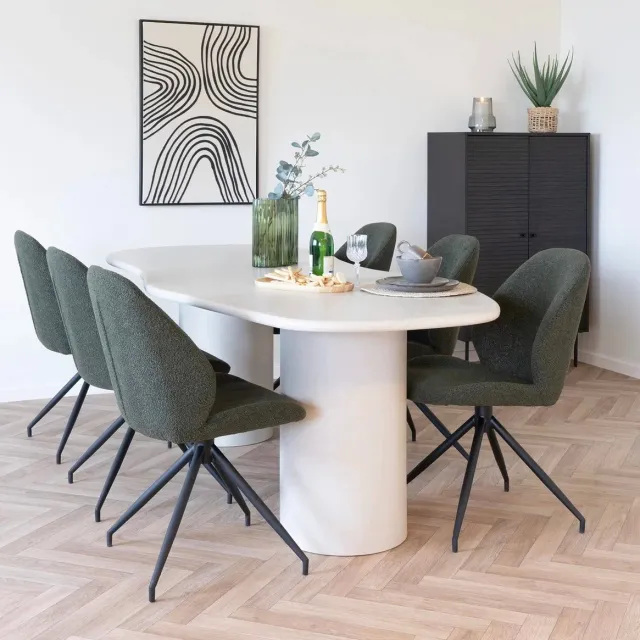 House Nordic Eettafel Maranola MDF Beige 200cm