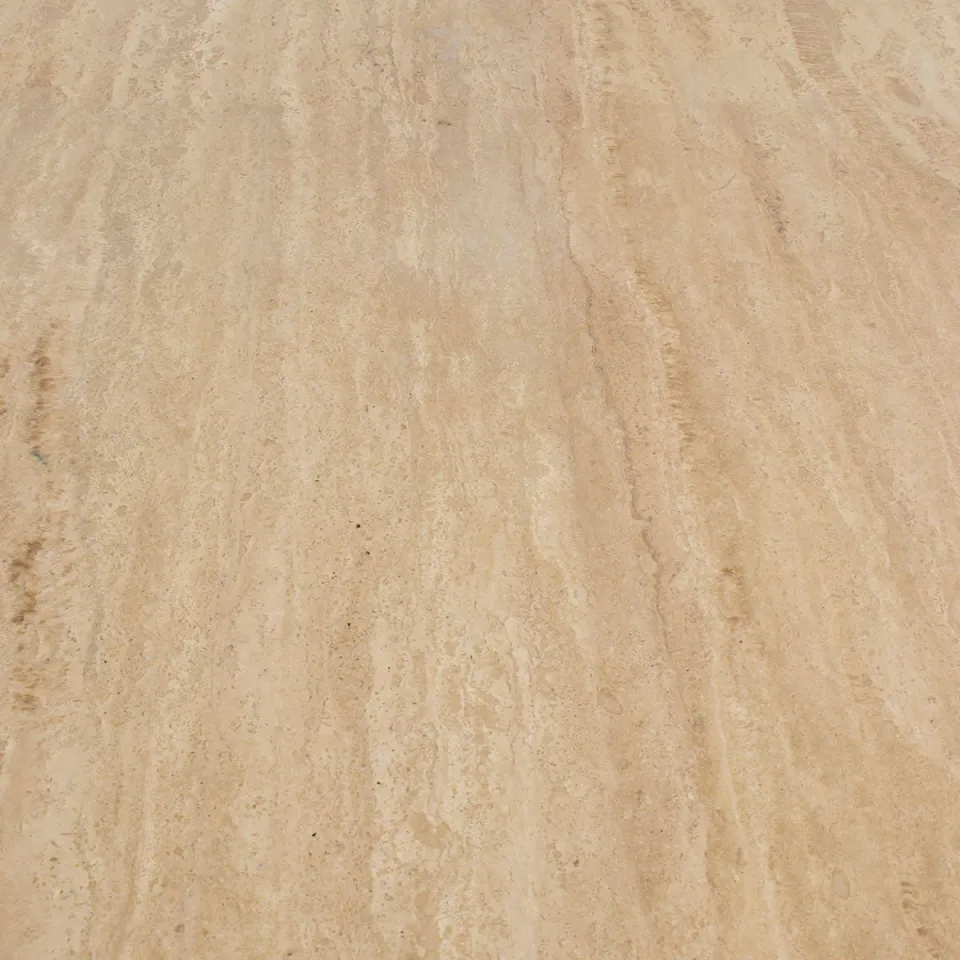Giga Meubel Salontafel Wessel Ovaal - Travertin/Hout - Bruin - 120x65x38cm, foto 7
