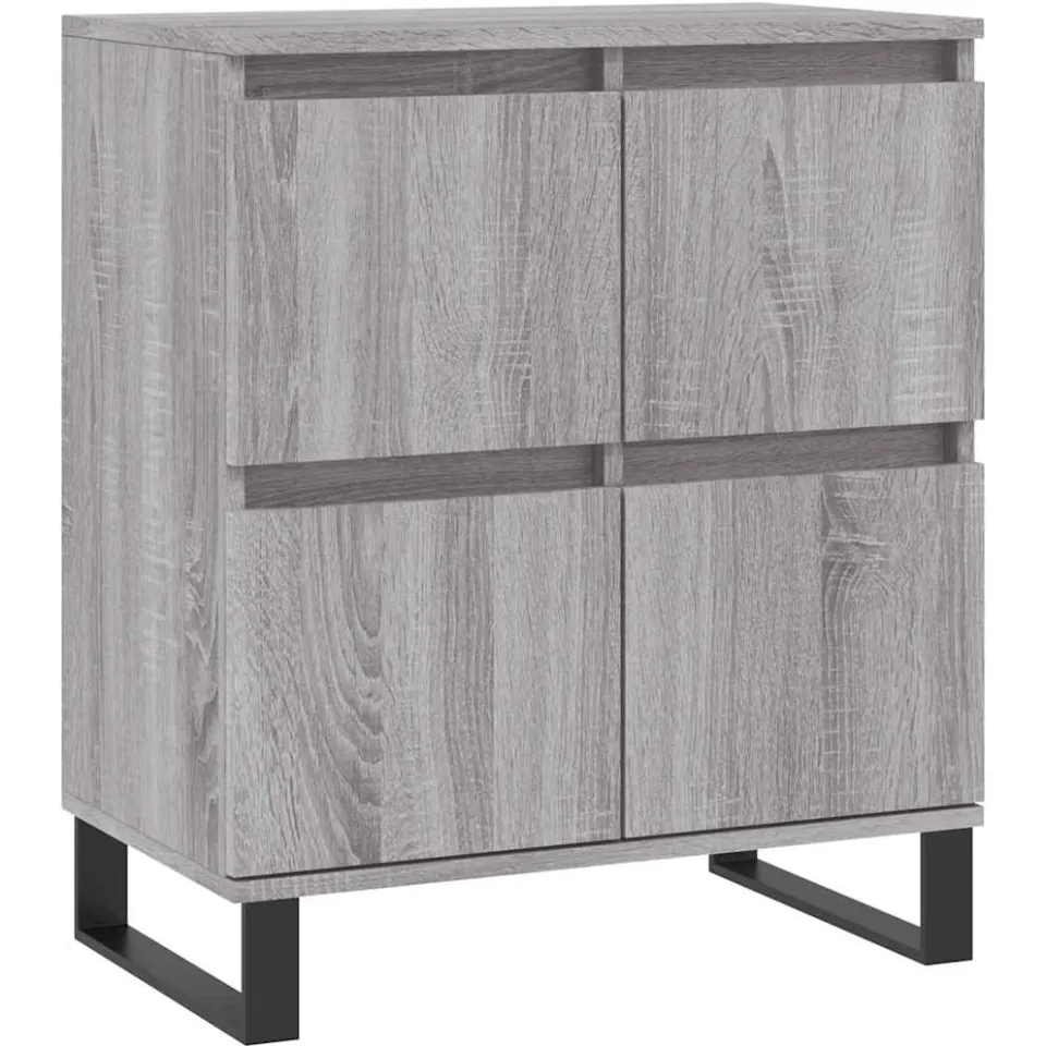 vidaXL Dressoir 60x35x70 cm bewerkt hout grijs sonoma eikenkleurig, foto 3