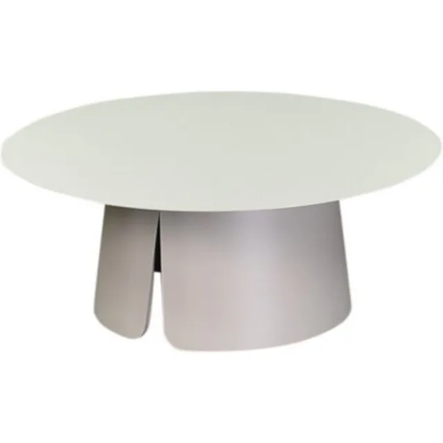 AVH-Collectie Barolo Savanna bijzettafel 90cm rond H36cm aluminium latte Taupe, Off white