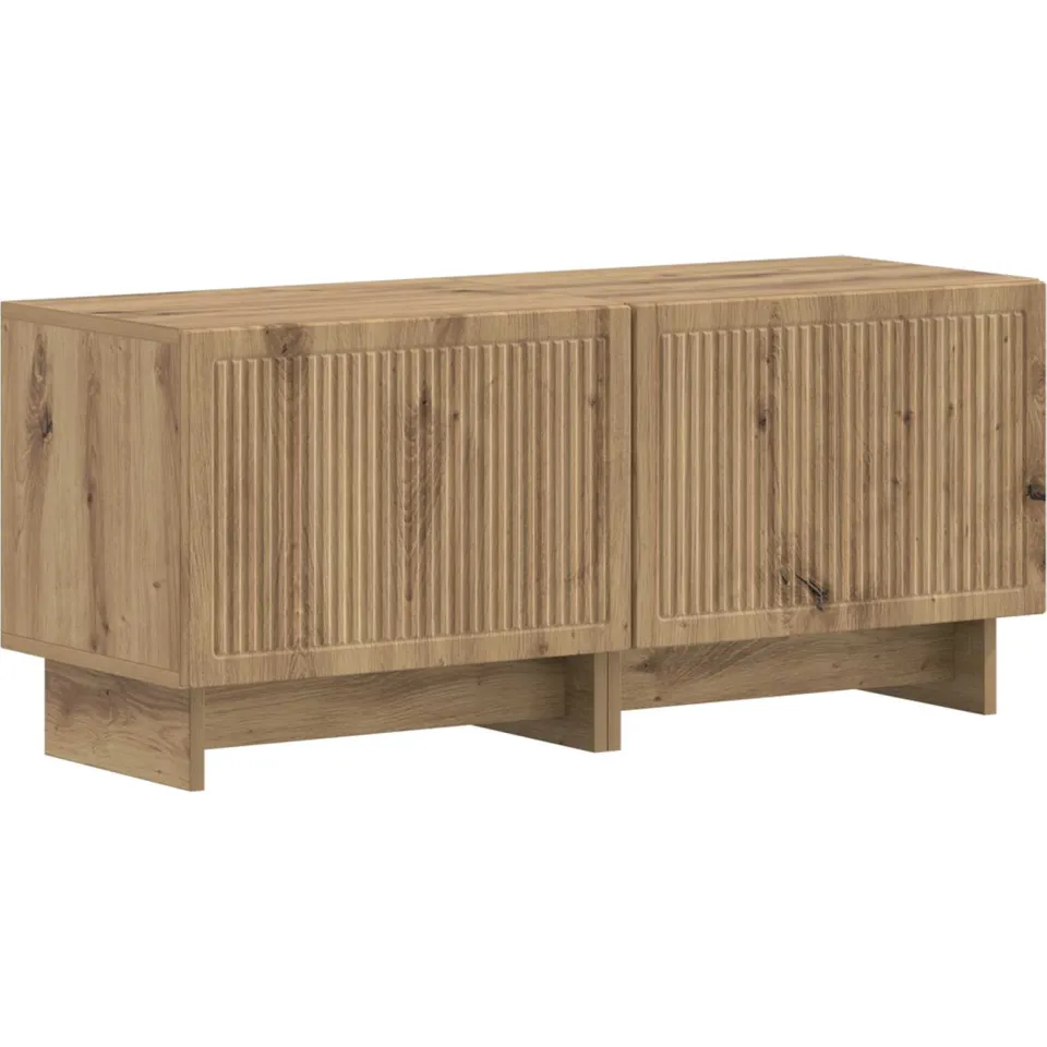 vidaXL 5-delige LED TV-kast Artisanaal eiken Bewerkt hout, foto 4